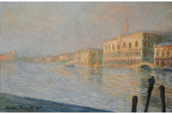 Lot 40. Claude Monet 1840 - 1926 LE PALAIS DUCAL Signed Claude Monet and dated 1908 (lower left) Oil on canvas 22 1/2 by 36 1/4 in. 57 by 92 cm Painted in 1908. Estimate: $15-20 million. Click on image to enlarge.